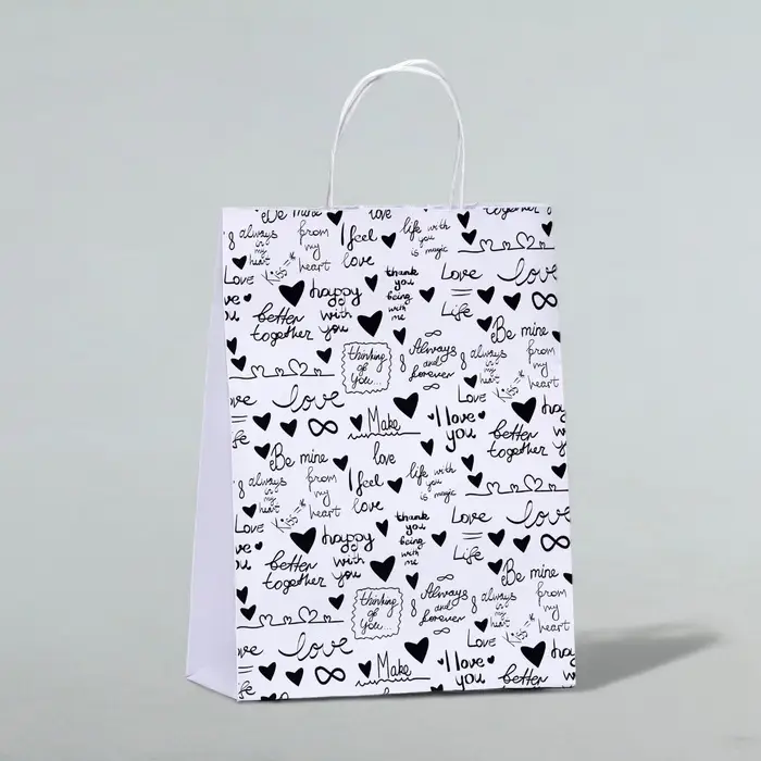 Пакет подарочный «Счастье на двоих», 24×10.5×32 см, 1 шт. Пакет подарочный «Счастье на двоих», 24×10.5×32 см, 1 шт.