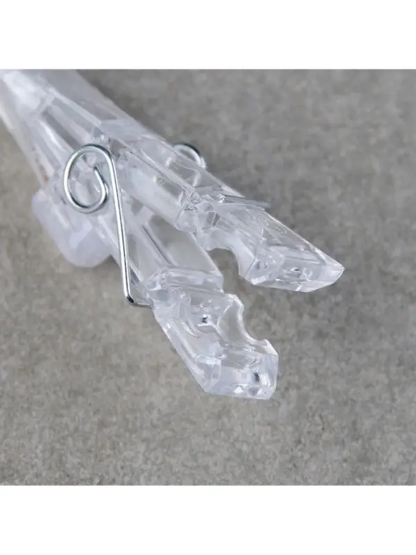 Гирлянда &laquo;Нить&raquo; 5 м с насадками &laquo;Прищепки&raquo;, IP20, прозрачная нить, 20 LED, свечение мульти (RG/RB), мигание, 220 В