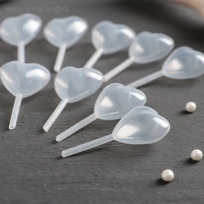 Набор кулинарных пипеток для соуса «Сердце», 12 шт., 2.7×1.5×5 см