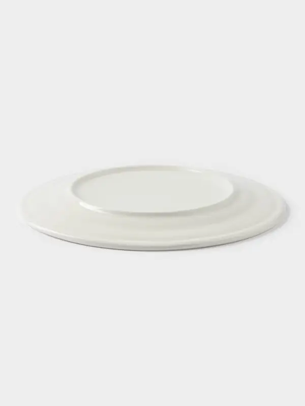 Тарелка Доляна White Label, d=20 см, утолщённый край, фарфор, белая