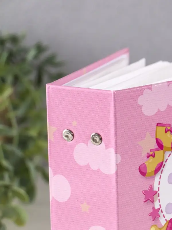 Фотоальбом 100 фото Фотоальбом 100 фото "Малышке" 10X15см, ПП карм., розовый