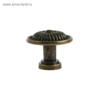 Ручка кнопка ТУНДРА VINTAGE 002, цвет бронза, 8 шт