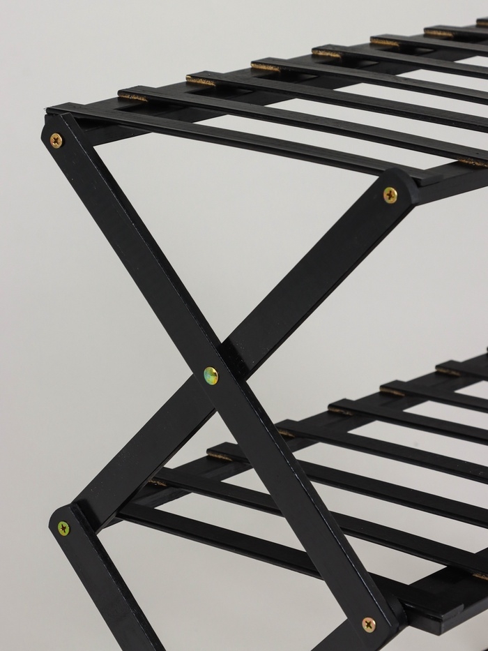 Подставка для цветов Greengo, 3 полки, 50 × 25 × 46 см, напольная, бамбук, чёрная