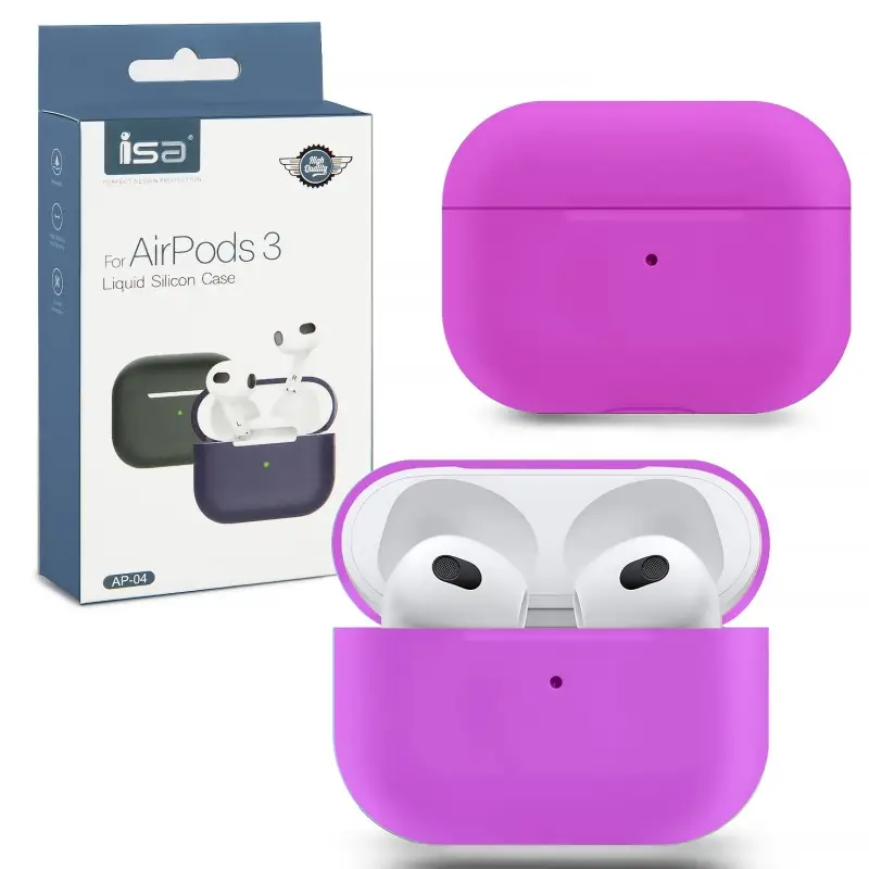 Чехол для AirPods 3 Silicone Case ISA Purple