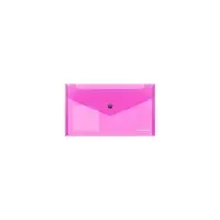 Папка-конверт на кнопке С6, 180 мкм, ErichKrause Glossy Neon, полупрозрачная, микс
