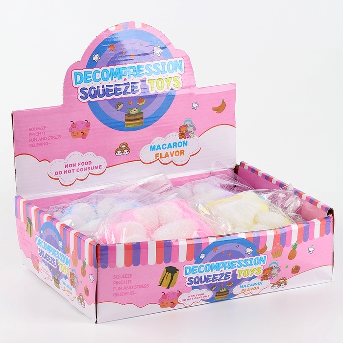 Сквиш антистресс - игрушка «Кошачья лапка», с пушистой посыпкой, МИКС