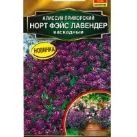 Семена цветов Алиссум Норт фэйс лавендер каскадный  С. Floranova Золотая серия, Ц/П,10 шт.