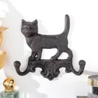 Крючки настенные чугун &laquo;Домашний кот&raquo;, ключница декоративная, 16&times;4&times;16 см