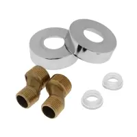 Смеситель для ванны ZEIN Z3415, картридж 35 мм, с душевым набором, цинк, белый/хром