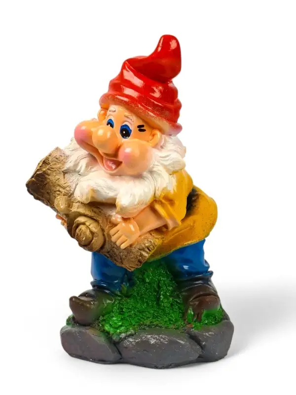 Садовая фигура из гипса &laquo;Гном с бревном&raquo;, 37&times;19&times;23 см
