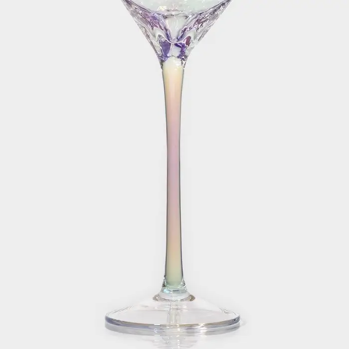 Бокалы для шампанского Magistro &laquo;Дарио&raquo;, 180 мл, 7&times;27.5 см, набор 6 шт., стекло, перламутровые