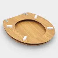 Сиденье для унитаза, 45&times;36&times;5 см, натуральное дерево