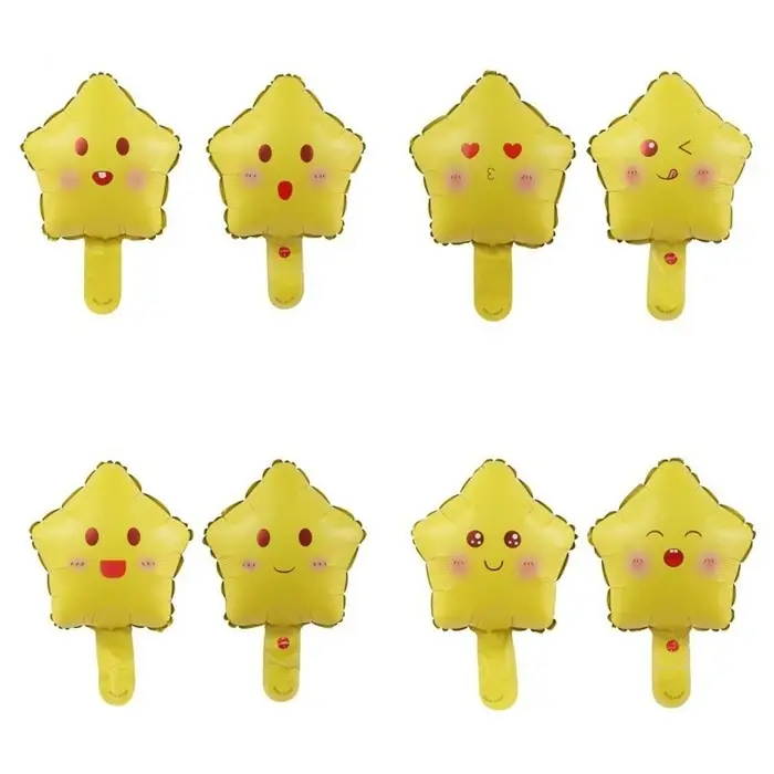 Воздушный шар фольгированный 10 Воздушный шар фольгированный 10" «Звезда смайл», для палочки, МИКС