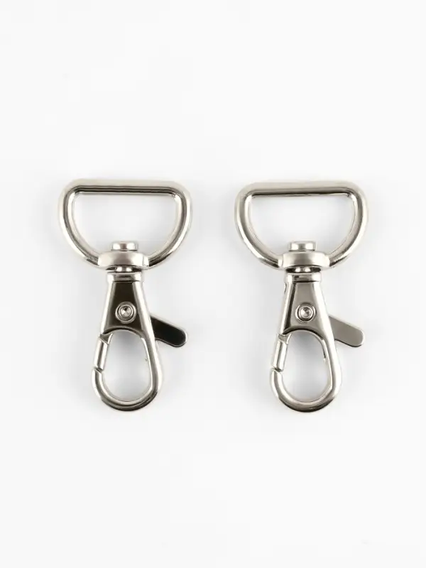 Карабины металл 8гр 4,2*2,5см/20*3мм (наб 2шт цена за наб) серебряный TR Карабины металл 8гр 4,2*2,5см/20*3мм (наб 2шт цена за наб) серебряный TR