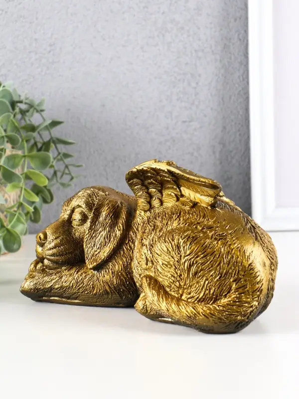 Копилка "Собака ангел" 11х21х12 см, цв. бронза