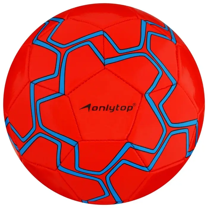 Мяч футбольный ONLYTOP, р. 5 (PVС, резиновая камера, машинная сшивка), цвет красный Мяч футбольный ONLYTOP, р. 5 (PVС, резиновая камера, машинная сшивка), цвет красный
