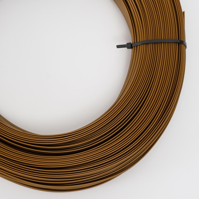 Ротанг искусственный 8 мм 100 м волна (бронза металлик) Ротанг искусственный 8 мм 100 м волна (бронза металлик)