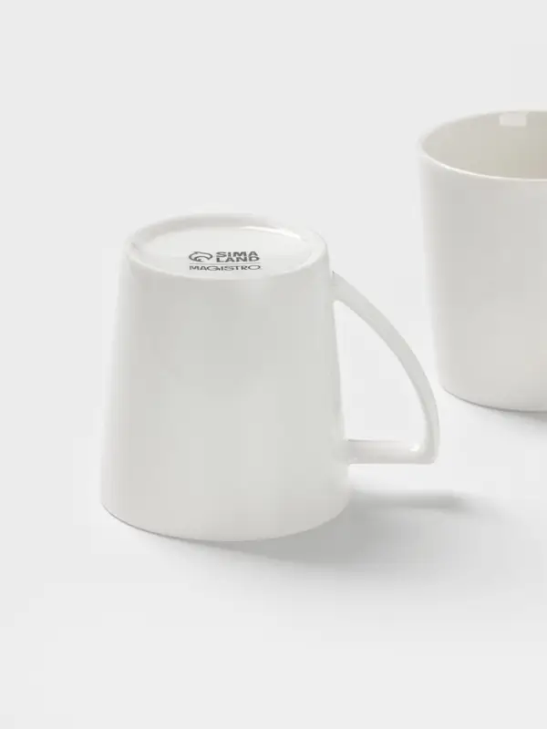 Кружки Magistro White Snow, набор 2 шт., 340 мл, фарфор, белые