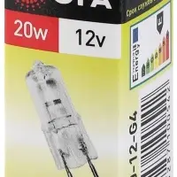 Лампа накаливания галогенная G4-JC-20W-12V (галоген, капсула, 20Вт, нейтр, G4) (100/1000/35000)