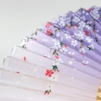 Веер дерево, текстиль h=21 см "Лепестки" сиреневый, с кисточкой