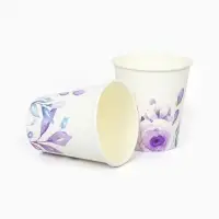 Стакан одноразовый бумажный &laquo;Сиреневые розы&raquo;, 250 мл