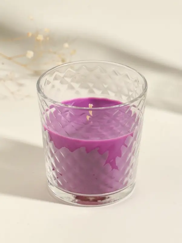 Ароматическая свеча в стакане &laquo;Чёрный чай и слива&raquo;, 8&times;8.5 см, 30 ч