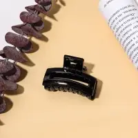 Крабик для волос &laquo;Маленькая классика&raquo;, прямоугольник, 4 см, чёрный