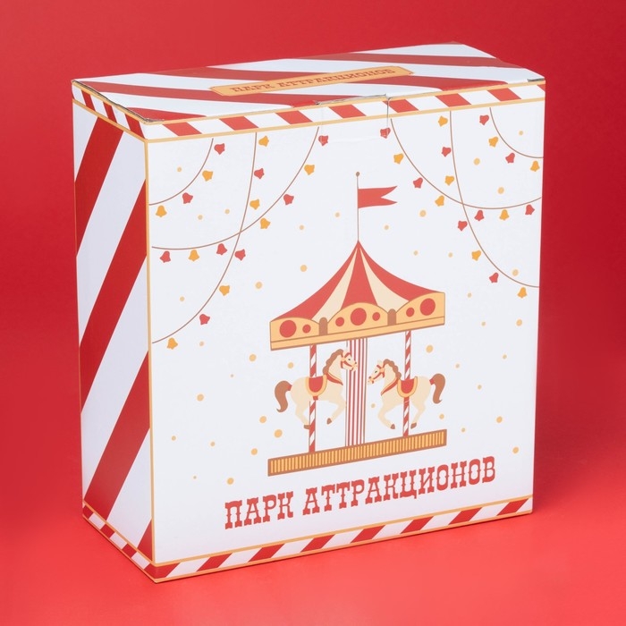 Блинница новогодняя Доляна «Парк аттракционов», d=23 см, керамика, цвет белый Блинница новогодняя Доляна «Парк аттракционов», d=23 см, керамика, цвет белый