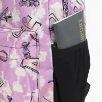 Рюкзак школьный на молнии, с карманами, с принтом, размер 30&times;13&times;42 см, фиолетовый