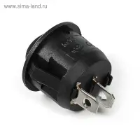 Выключатель клавишный, без подсветки, диаметр 23 мм, черный, 10 А Выключатель клавишный, без подсветки, диаметр 23 мм, черный, 10 А