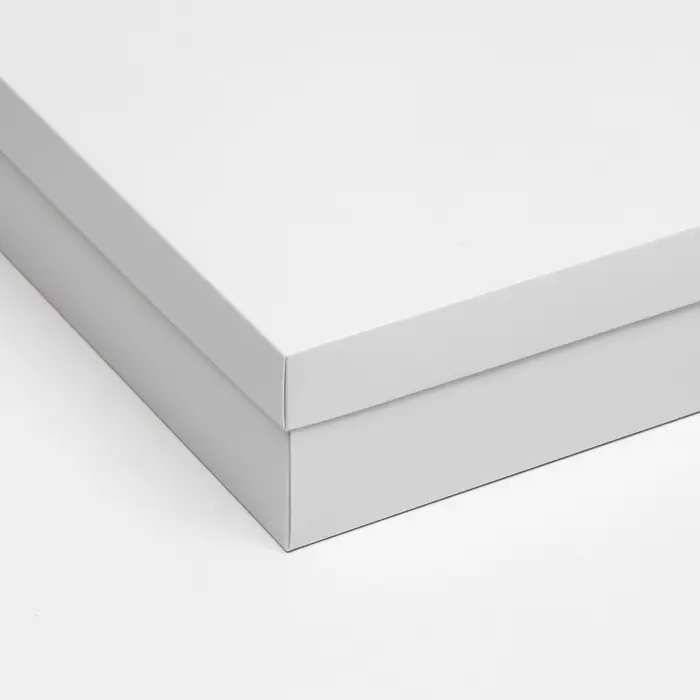 Коробка подарочная складная, упаковка, крышка - дно, белая, 30&times;30&times;8 см