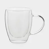 Набор кружек с двойными стенками Magistro Doppio vetro, 350 мл, 2 шт., 13&times;11 см, стекло, прозрачный