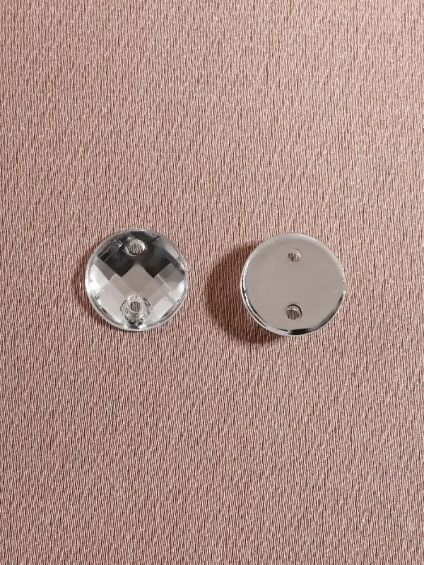 Стразы пришивные «Шатон», круглые, из органического стекла, d=8 мм, 50 шт., белые