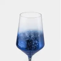 Бокал для вина &laquo;Мерцание&raquo;, 500 мл, 8.5&times;25 см, стекло, синий