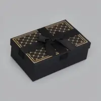 Набор подарочных коробок 3 в 1, с бантом, 23&times;16&times;9.5 см, 21&times;14&times;8 см, 19&times;12&times;6.5 см