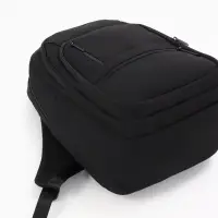 Рюкзак школьный, 2 отделения, 5 карманов, водонепроницаемое дно, 26&times;14&times;39 см, чёрный