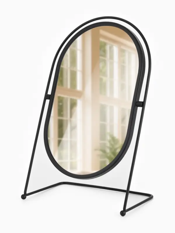 Зеркало настольное &laquo;PREMIUM MIRROR&raquo;, зеркальная поверхность 17.5&times;26.5 см, цвет чёрный