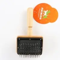 Щётка - пуходёрка &laquo;Премиум&raquo;, основание 80&times;60 мм, с каплями, для длинношерстных животных, дерево