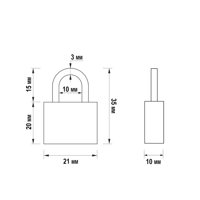 Замок навесной тип 14, 20 мм, 2 ключа Замок навесной тип 14, 20 мм, 2 ключа