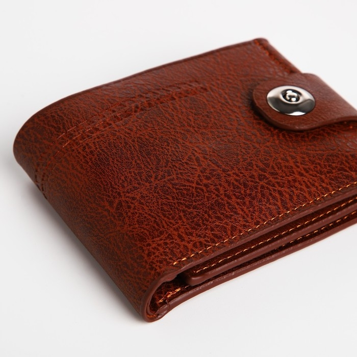 Портмоне мужское на магните, отдел для купюр, для карт, для монет, цвет коричневый Портмоне мужское на магните, отдел для купюр, для карт, для монет, цвет коричневый