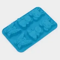 Форма для выпечки Доляна &laquo;Животные. Зоопарк&raquo;, силикон, 26&times;17 см, 6 ячеек (7.2&times;6.4 см), МИКС