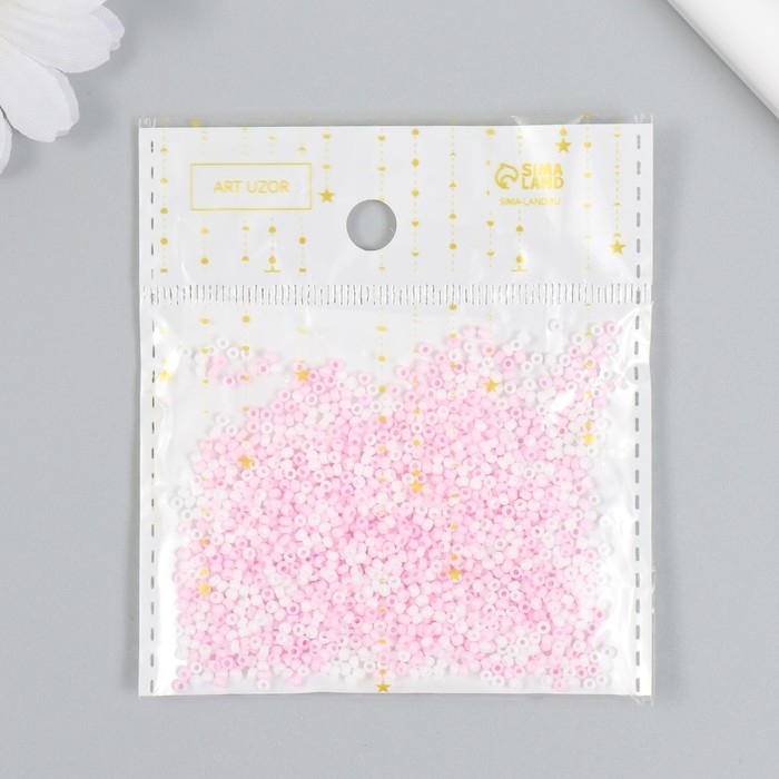 Бисер стекло 11/0  Бисер стекло 11/0 "Матовый. Меланж розовый" 10 гр