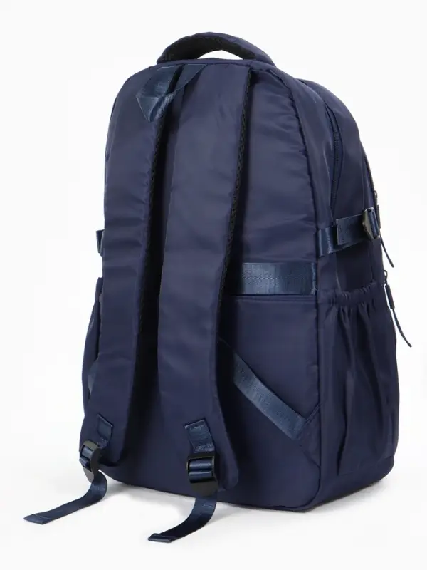 Рюкзак школьный, однотонный, 2 отделения, 6 карманов, 33&times;14.5&times;46 см, синий