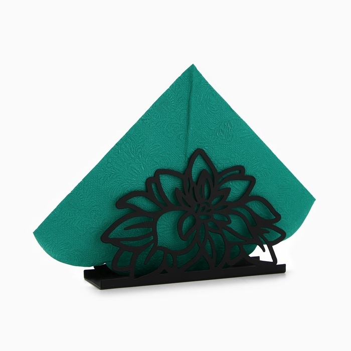 Салфетница «Цветы» металлическая, 14 х 9 см Салфетница «Цветы» металлическая, 14 х 9 см