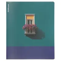Тетрадь 48 листов в клетку ErichKrause CoverPrо fizzy, Emeeald Frame, с пластиковой обложкой, на скобе
