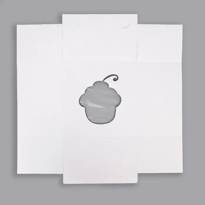 Коробка под торт с окном, &laquo;Пироженка&raquo;, с усиленным дном, белая, 30&times;30&times;19 см