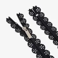 Молния &laquo;Спираль&raquo;, №3, неразъёмная, ажурная, замок автомат, 50 см, чёрная