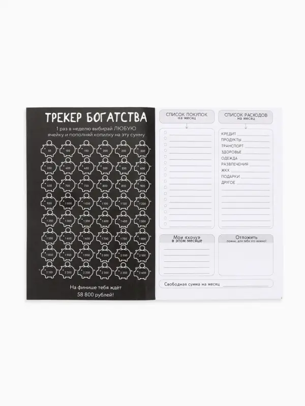 Блокнот для планирования финансов А6, 52 л  Блокнот для планирования финансов А6, 52 л "Дневник бюджета"