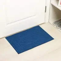 Коврик придверный Доляна &laquo;Восточная сказка&raquo;, влаговпитывающий, без окантовки, 40&times;60 см, синий