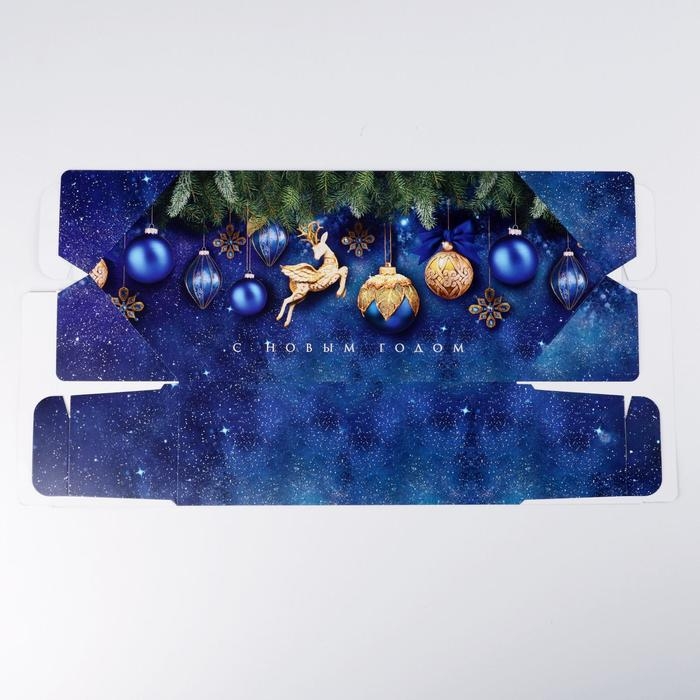 Коробка - конфета подарочная новогодняя складная «Новогодние игрушки», 18 х 28 х 10 см, Новый год Коробка - конфета подарочная новогодняя складная «Новогодние игрушки», 18 х 28 х 10 см, Новый год